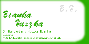 bianka huszka business card